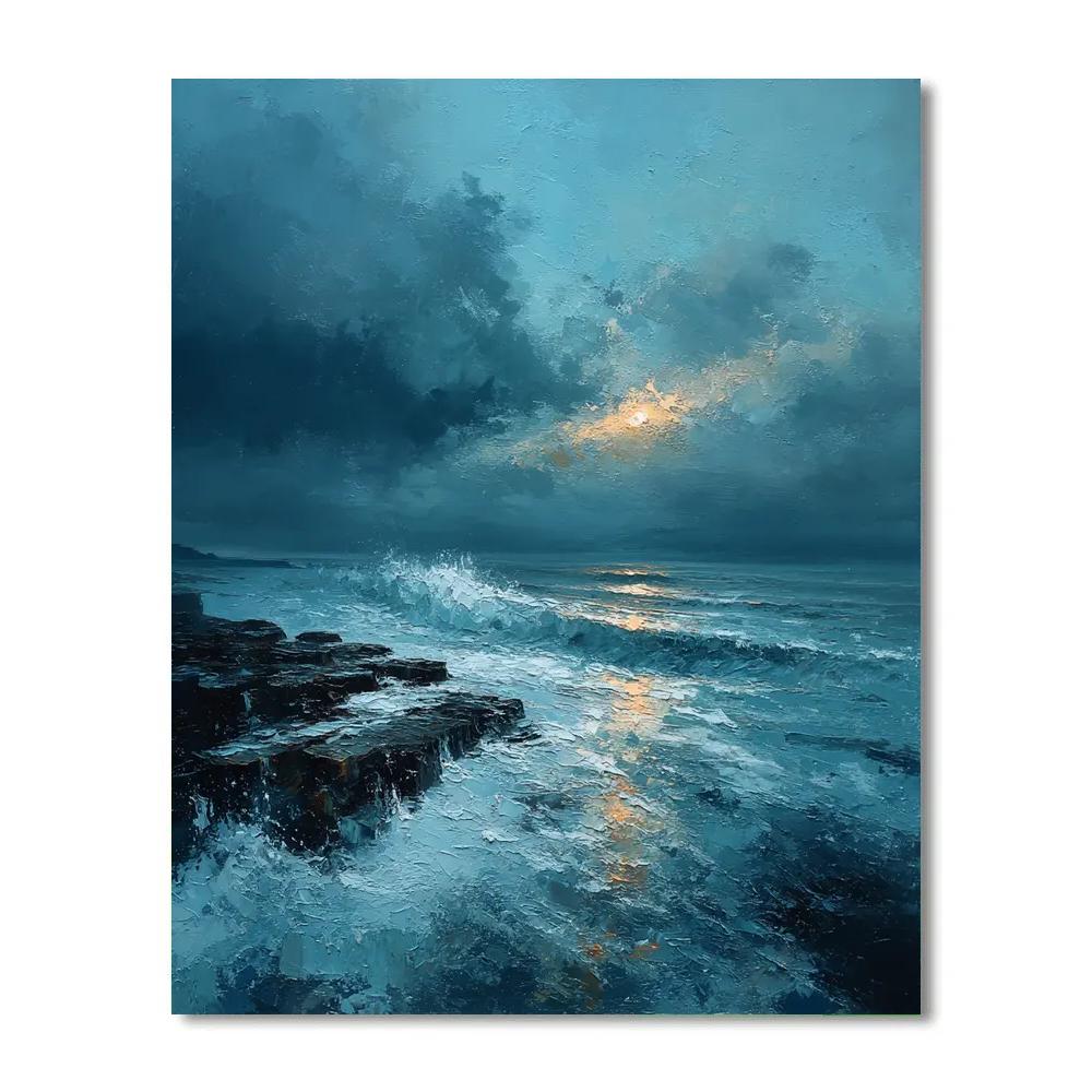 Turner Inspired Ocean Storm paint by number