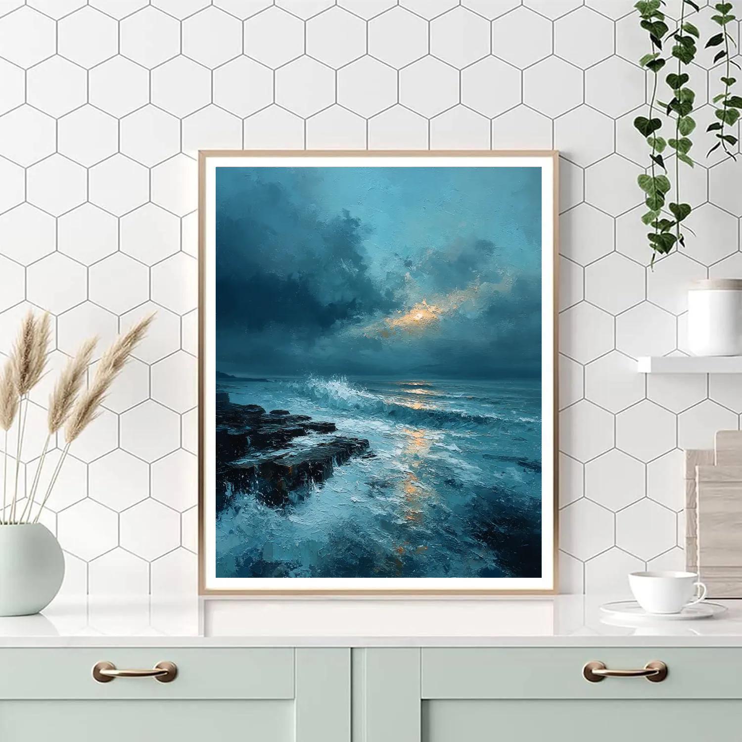 Turner Inspired Ocean Storm paint by number