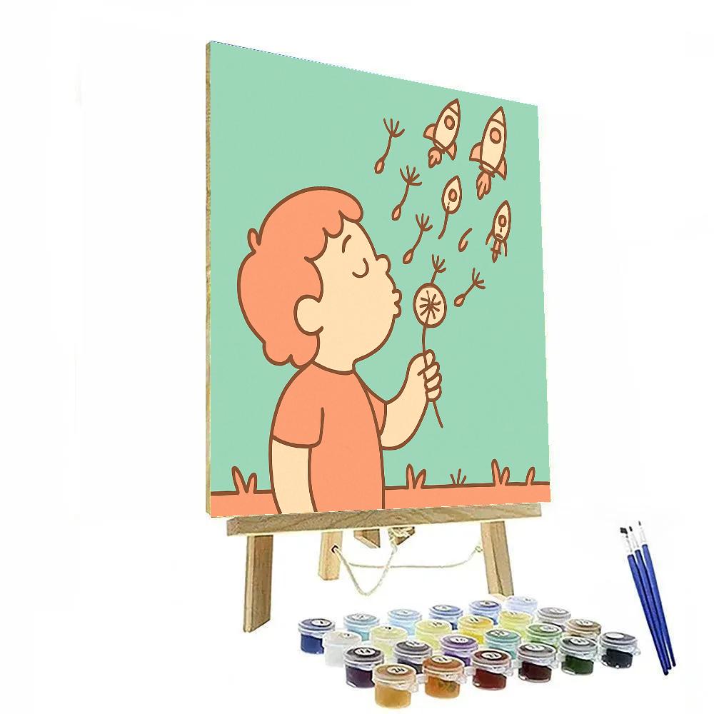 Dandelion Rocket Garden Paint by numbers art
