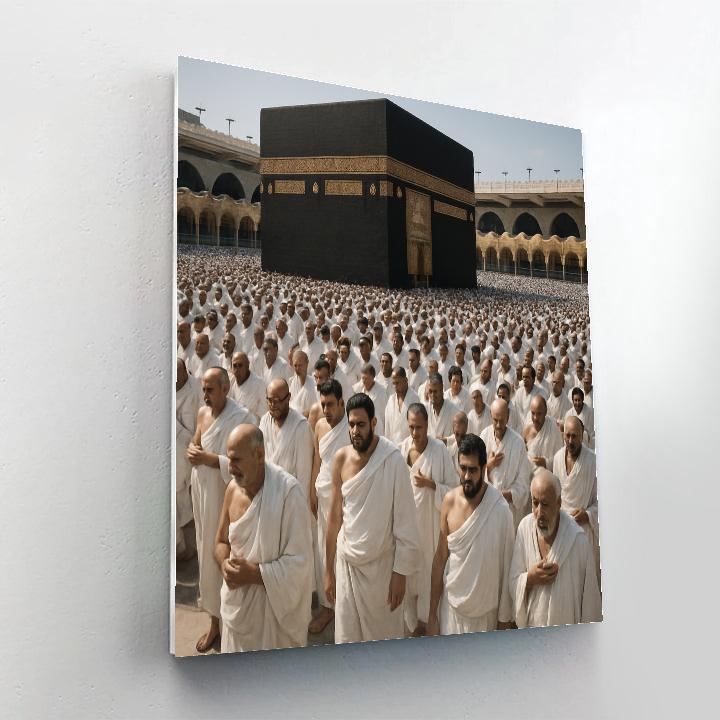 Hajj Pilgrim Circling Kaaba paint by number