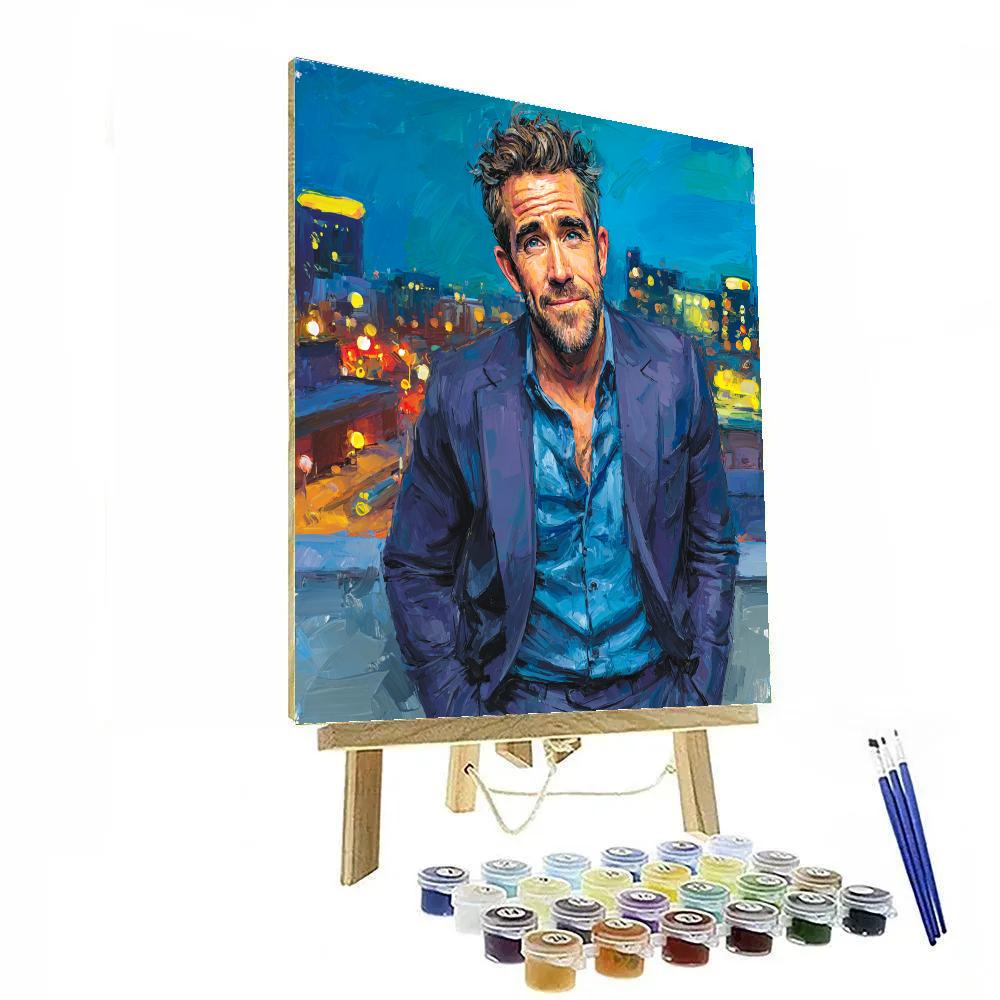 Ryan Reynolds Witty Maverick On The Edge paint by color