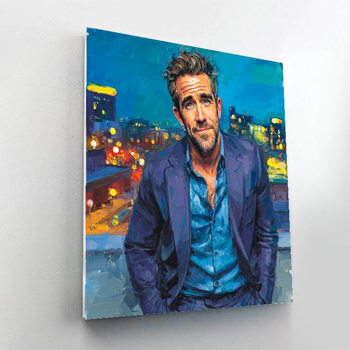 Ryan Reynolds Witty Maverick On The Edge paint by color