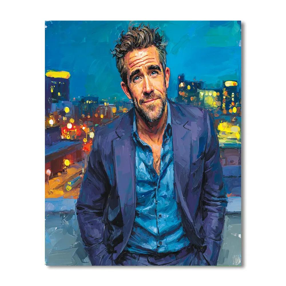 Ryan Reynolds Witty Maverick On The Edge paint by color