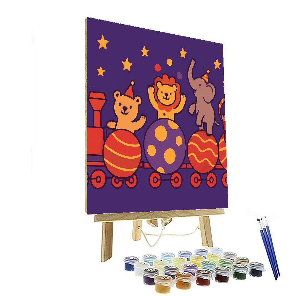 Stellar Circus Train paint by numbers
