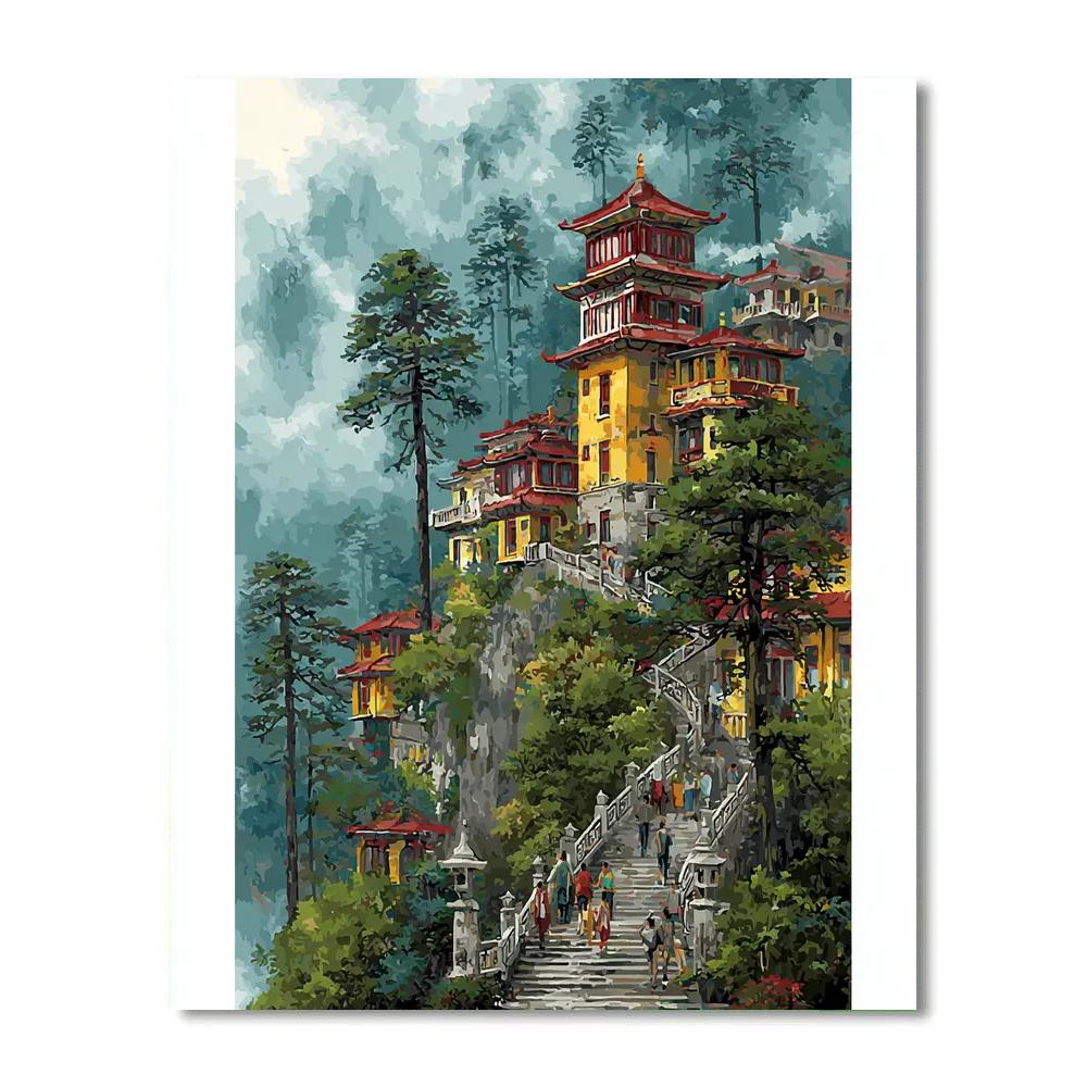 Pena Palace Terraces Sintra Portugal paint by numbers