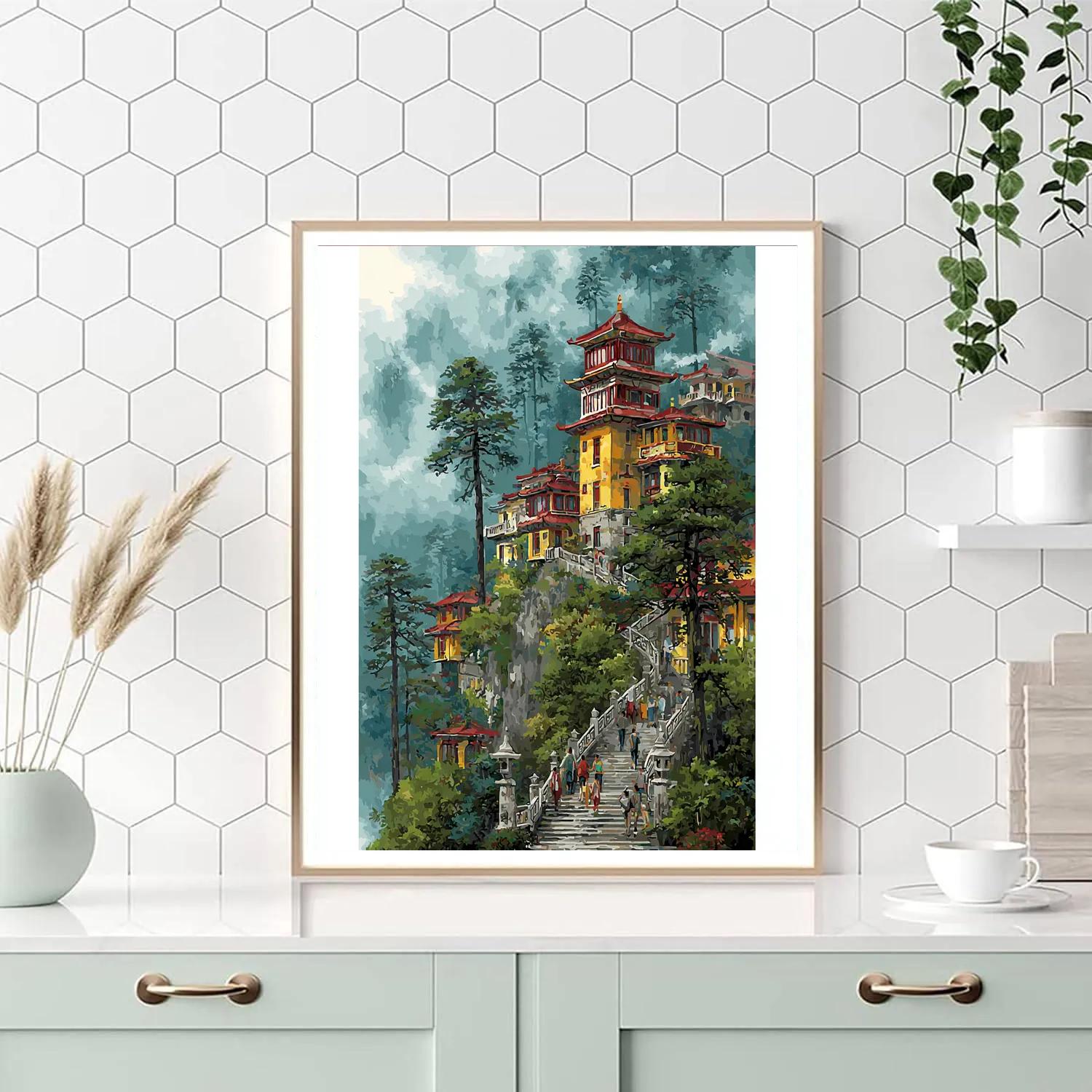 Pena Palace Terraces Sintra Portugal paint by numbers