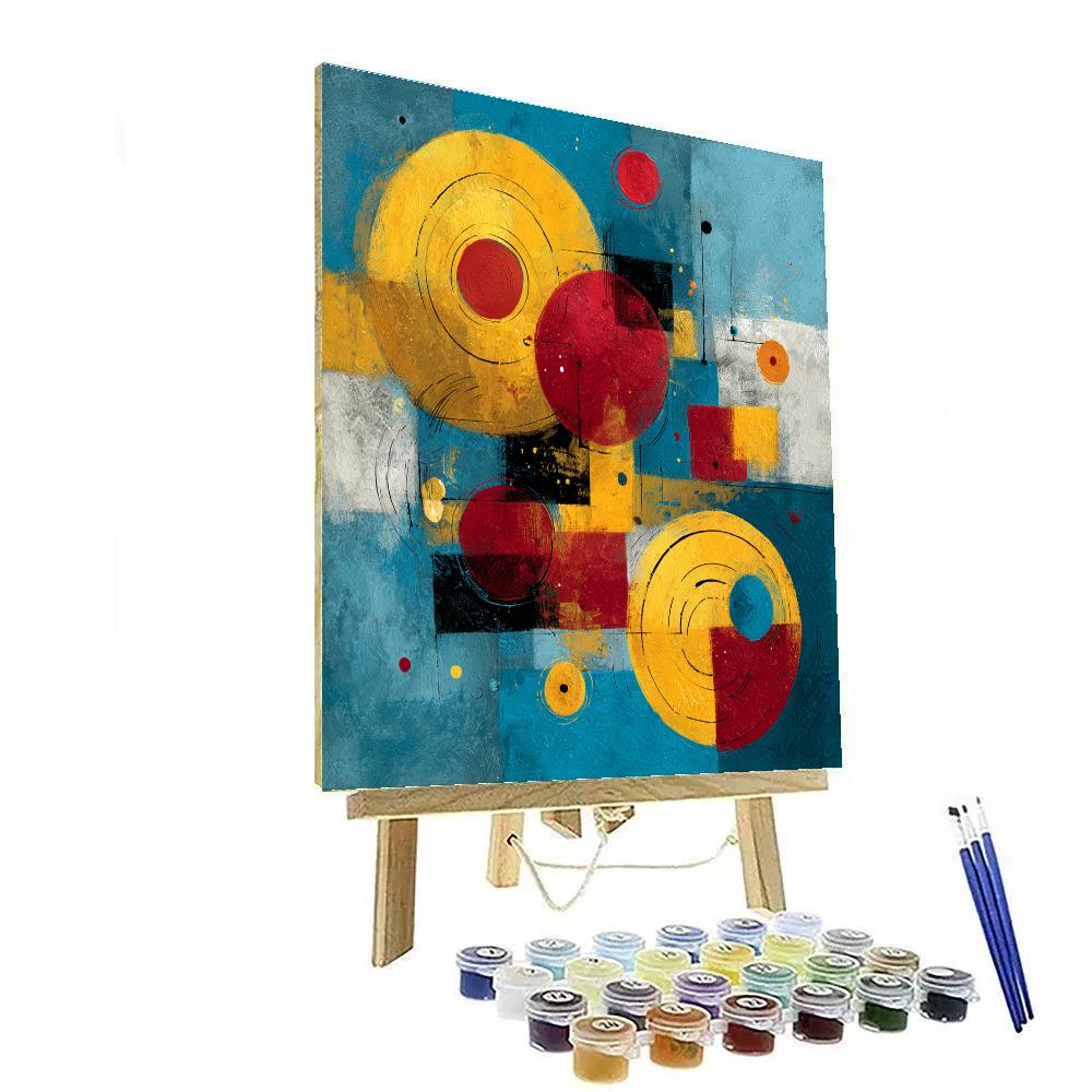 Kandinsky Inspired Cosmic Symphony Number painting