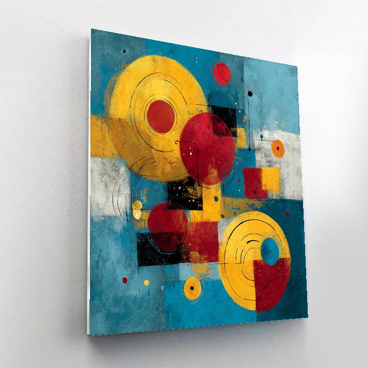 Kandinsky Inspired Cosmic Symphony Number painting