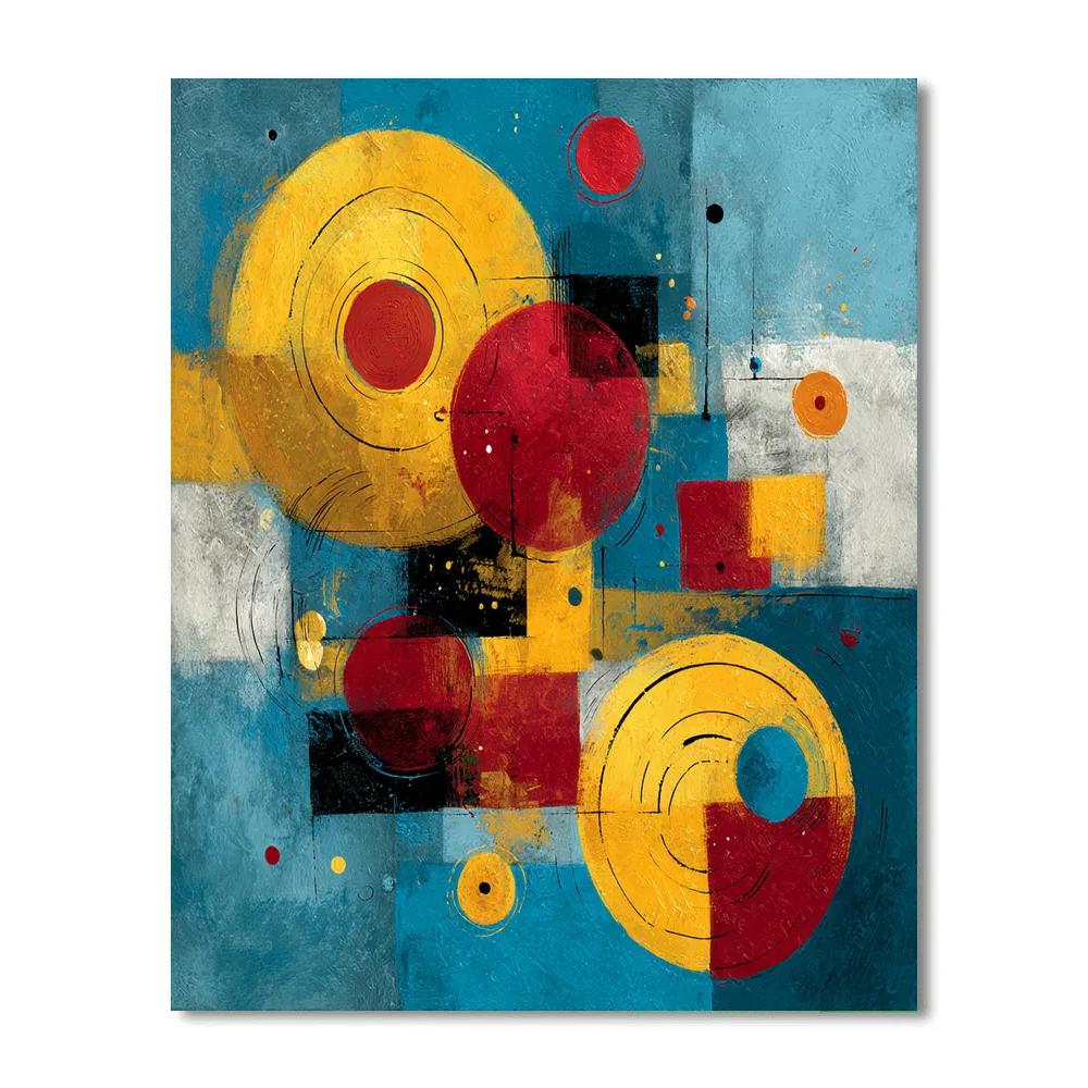 Kandinsky Inspired Cosmic Symphony Number painting