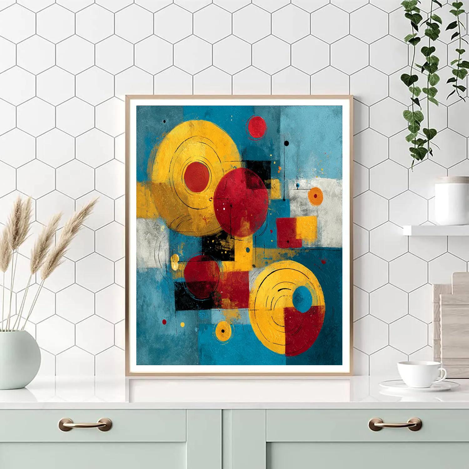 Kandinsky Inspired Cosmic Symphony Number painting