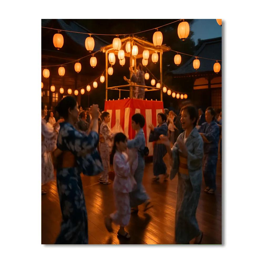 Obon Bon Odori Lanterns paint by numbers
