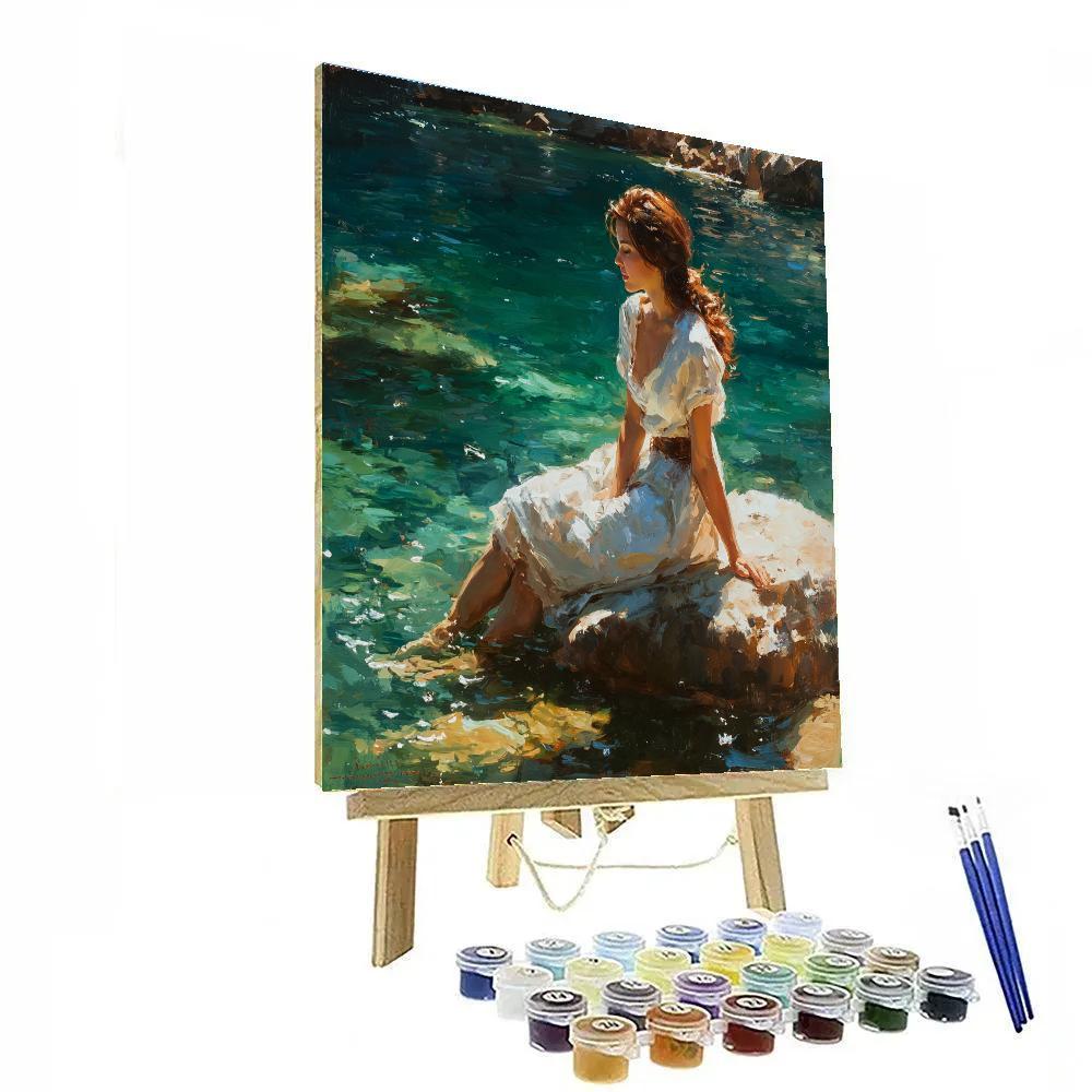 John William Waterhouse Inspired Sea Nymph Painting by numbers kit