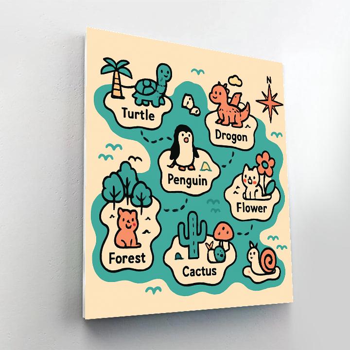 Map Of Tiny Worlds paint by number