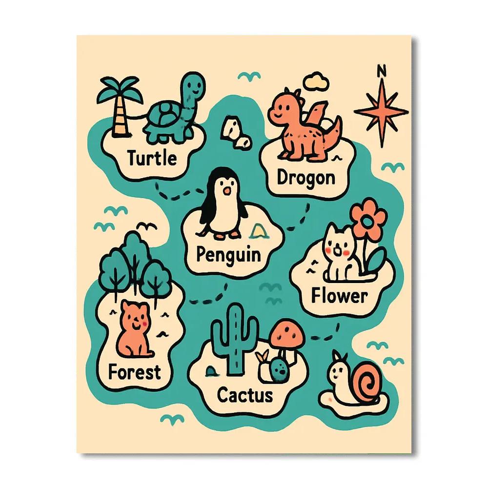 Map Of Tiny Worlds paint by number