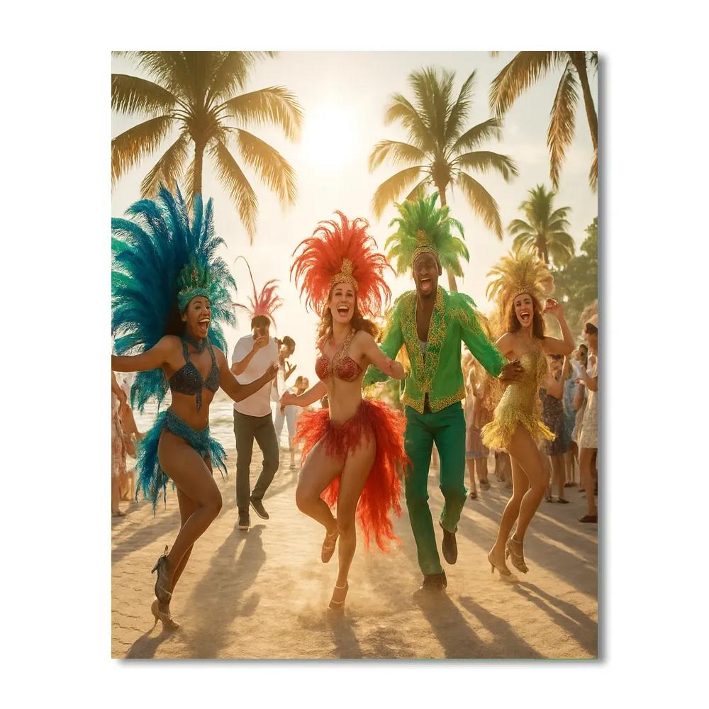 Carnival In Goa Beach Party Painting by numbers kit