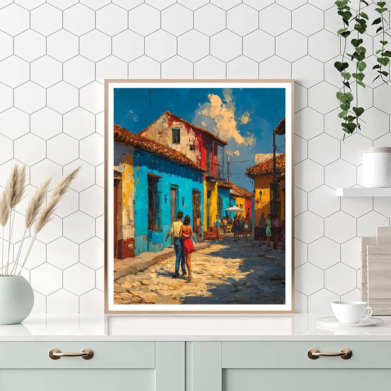 La Boca Colorful Streets Buenos Aires Argentina Number painting