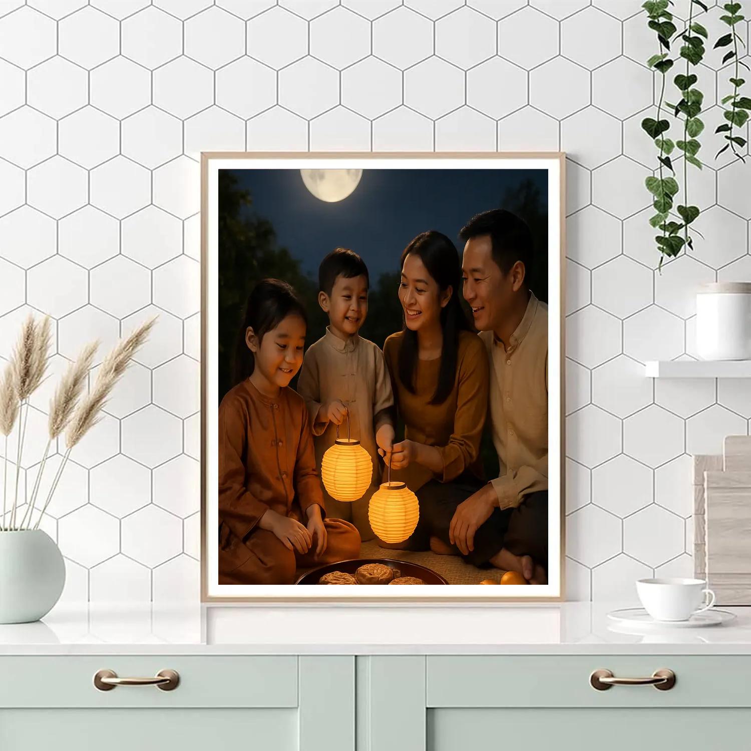 Harvest Moon Mid Autumn Feast DIY paint by numbers