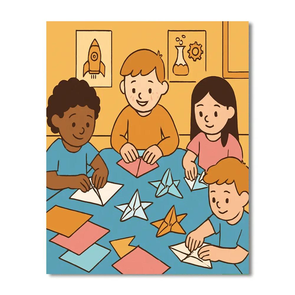 Origami Starship Workshop Paint by numbers art