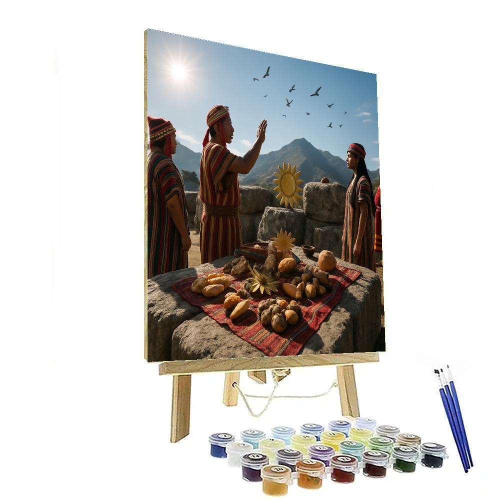 Inti Raymi Saqsaywaman Offerings paint by numbers