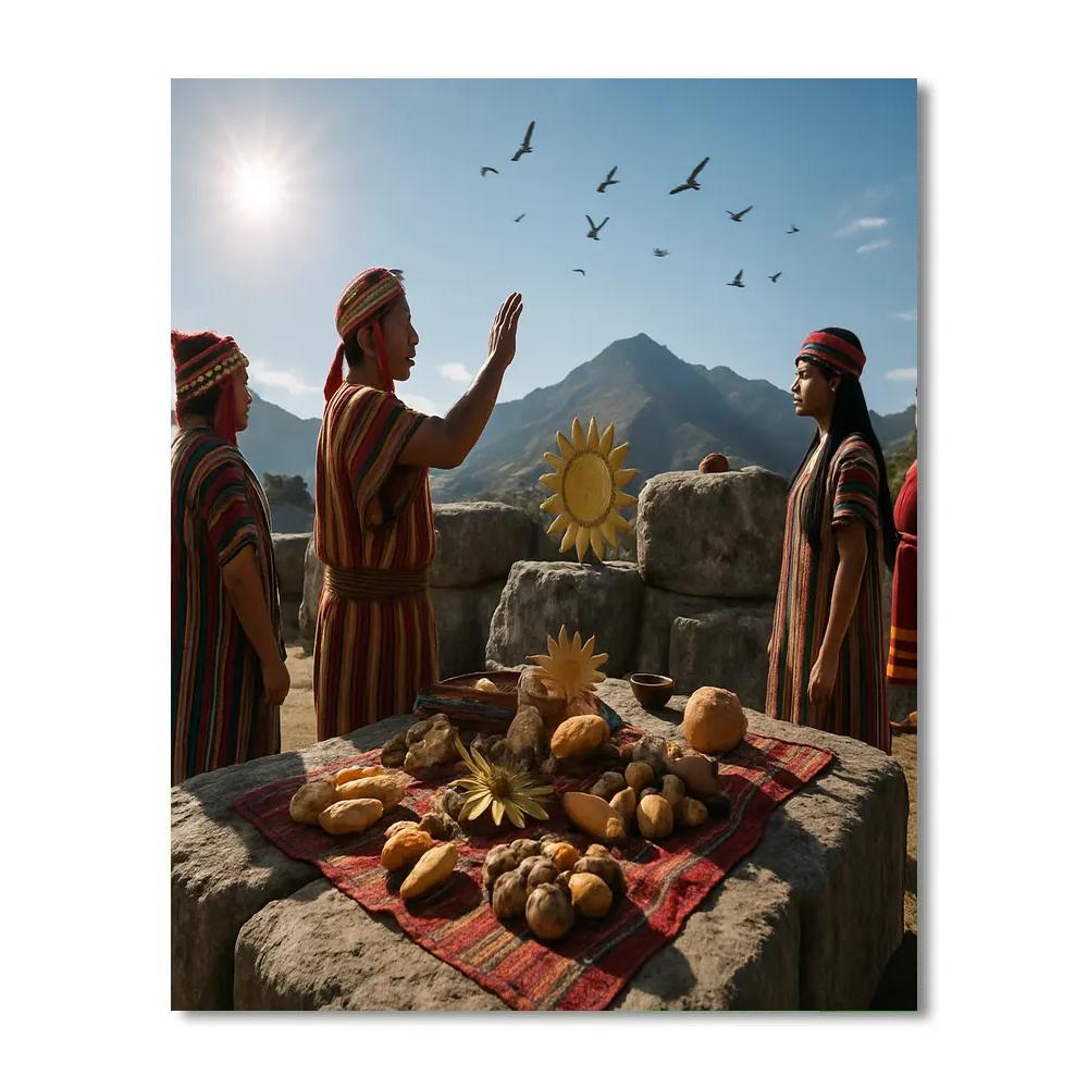 Inti Raymi Saqsaywaman Offerings paint by numbers