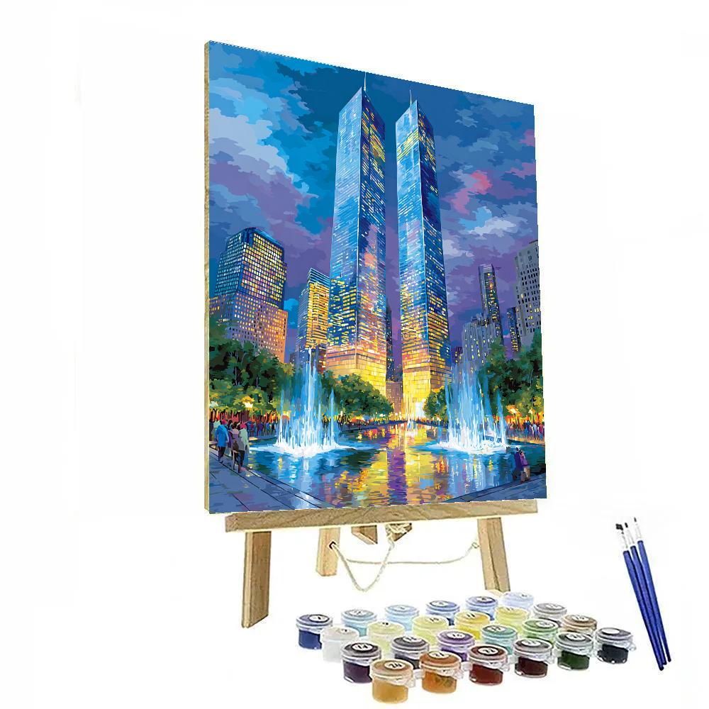 Kuala Lumpur Petronas Park Evening Malaysia paint by number