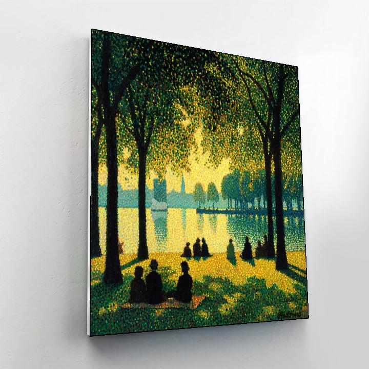 Seurat Inspired Lakeside Picnic Numbered painting kits