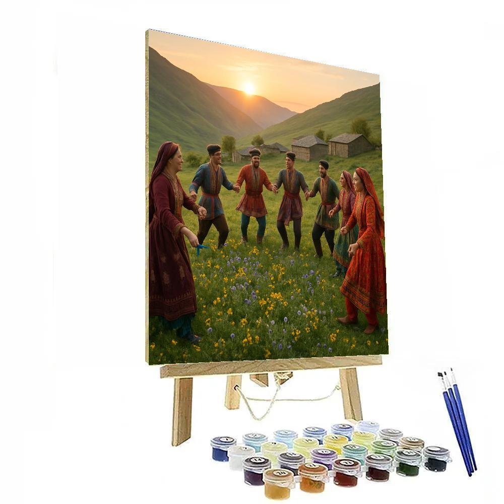 Nawruz Kurdish Spring Dances Numbered painting kits