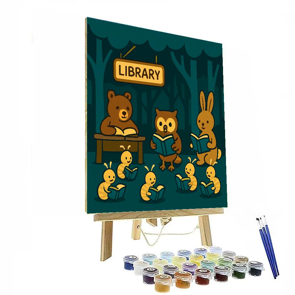 Glowworm Library Night paint by color