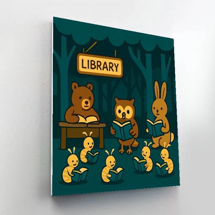 Glowworm Library Night paint by color