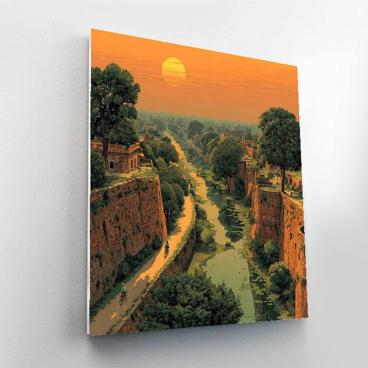 Sukhothai Old City Walls Bangkok Thailand Numbered painting kits