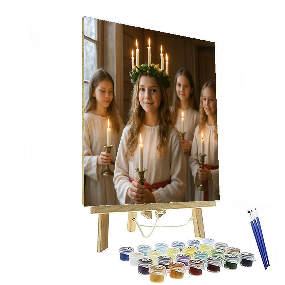 St Lucia Candle Procession Paint by numbers kits