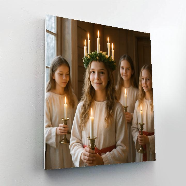 St Lucia Candle Procession Paint by numbers kits