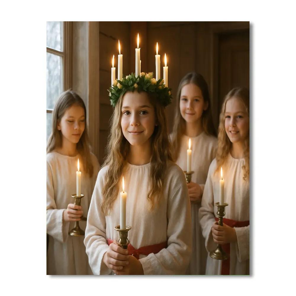 St Lucia Candle Procession Paint by numbers kits