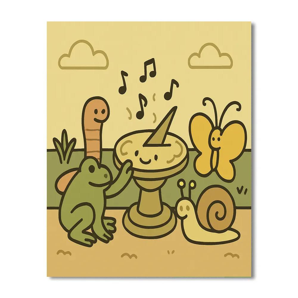 Singing Sundial Garden painting number kit