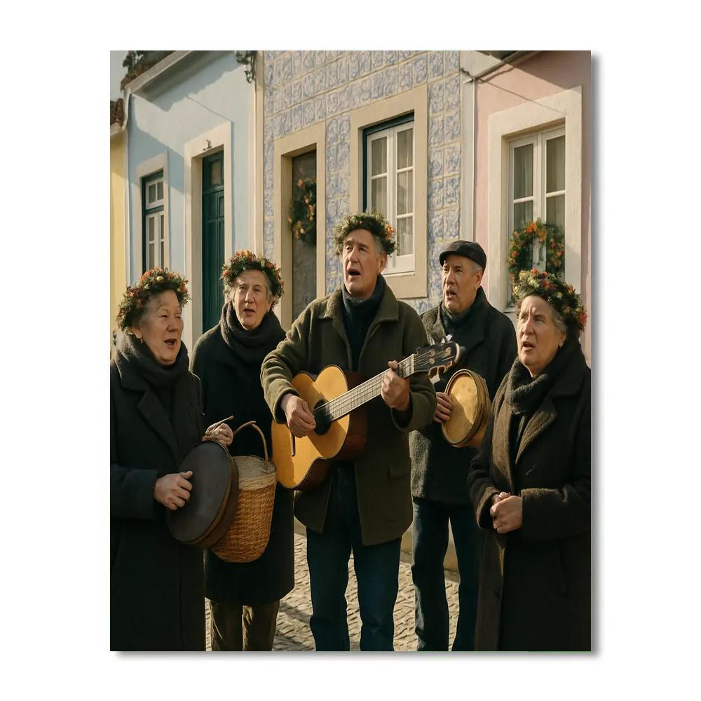 Janeiras Portuguese Street Carol paint by number