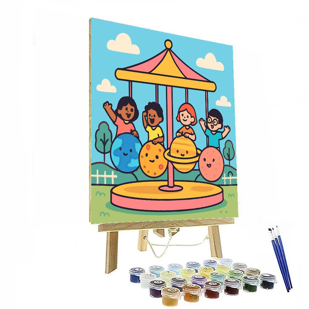 Carousel Of Tiny Planets paint by color