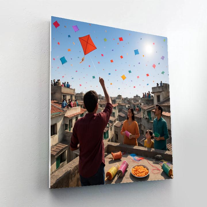Kite Festival Gujarat Sky Paint by numbers kits
