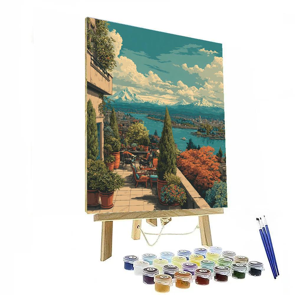 Gamble Gardens Rooftop Seattle United States Painting by numbers kit