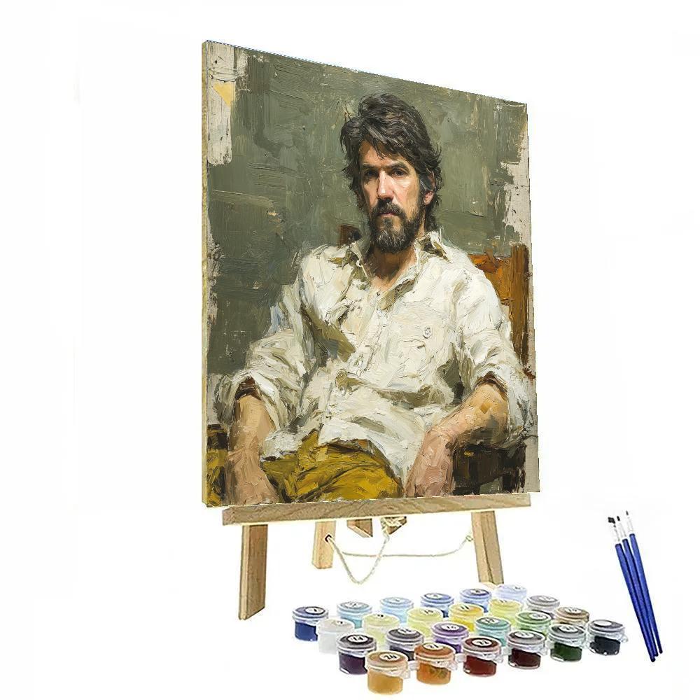 Lucian Freud Inspired Seated Figure paint by numbers