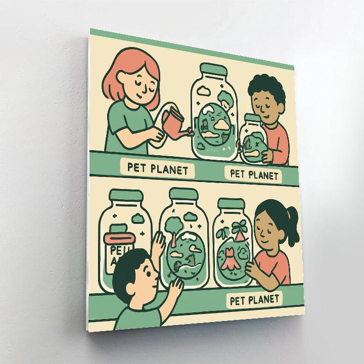 Pocket Planet Pets DIY paint by numbers