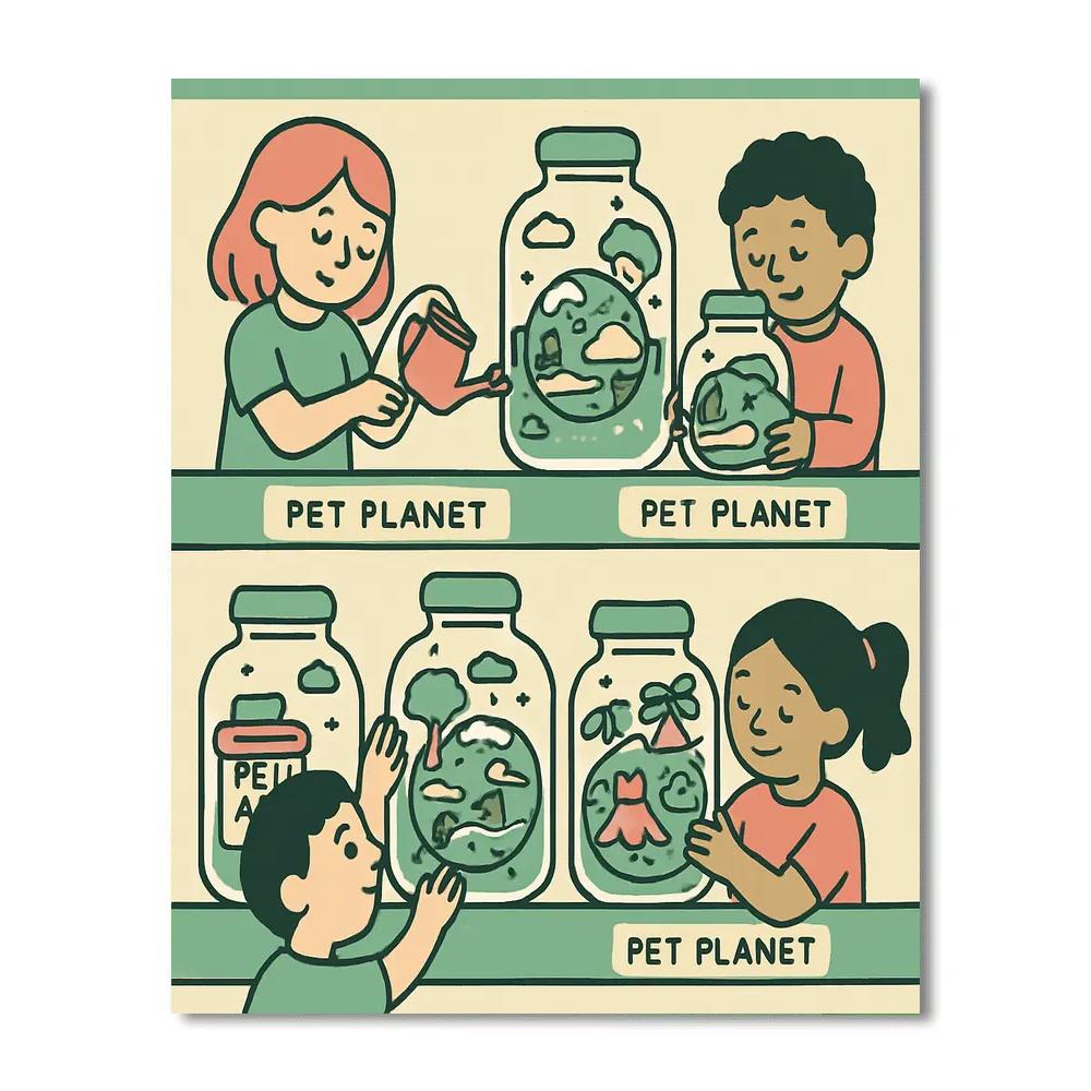 Pocket Planet Pets DIY paint by numbers