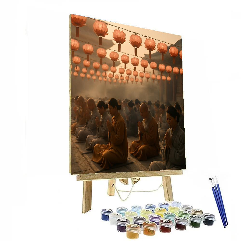 Vesak Temple Lanterns Painting by numbers kit