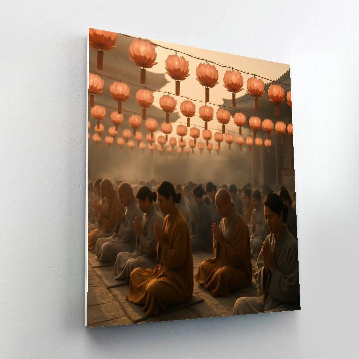 Vesak Temple Lanterns Painting by numbers kit