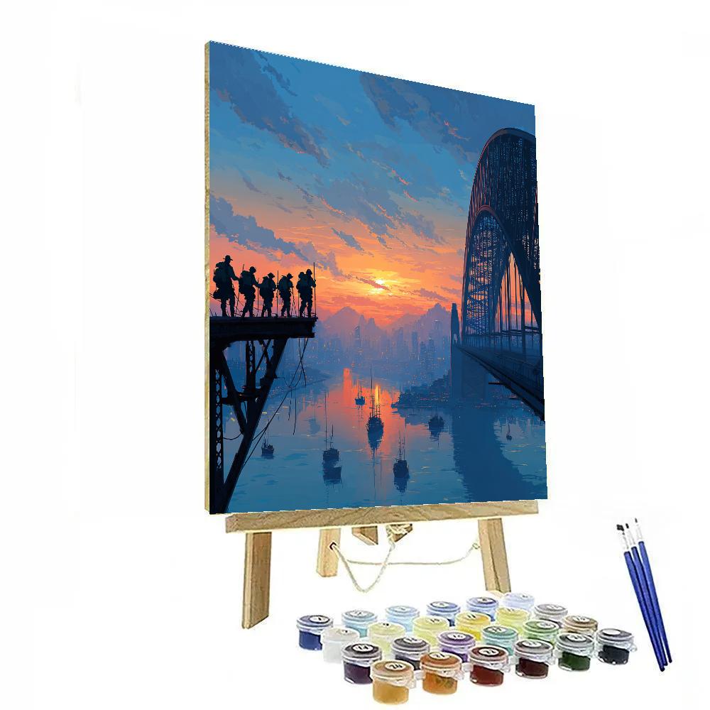 Harbor Bridge Climb Sydney Australia paint by number