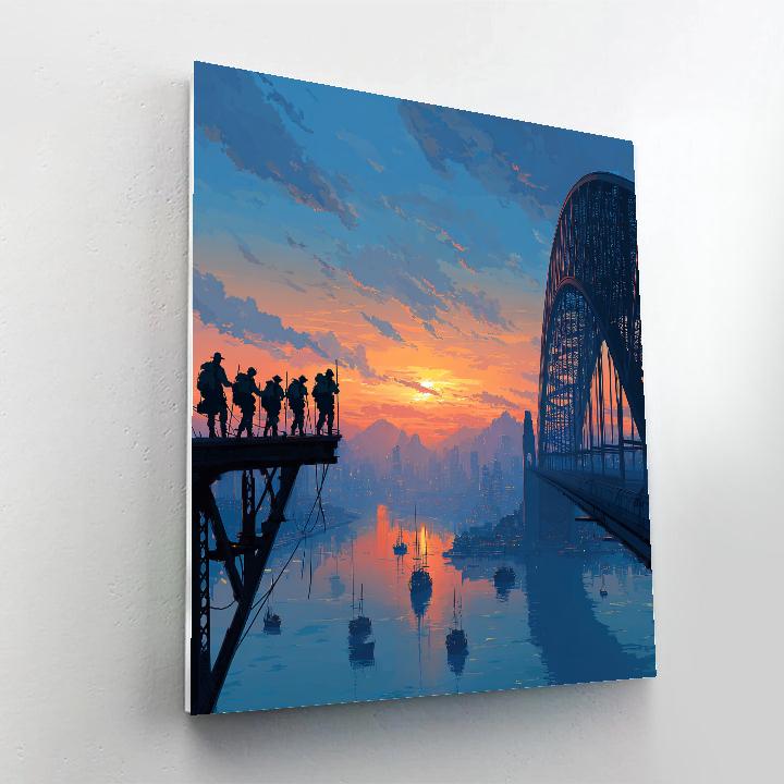 Harbor Bridge Climb Sydney Australia paint by number