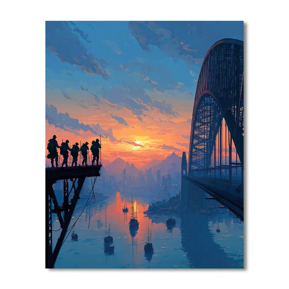 Harbor Bridge Climb Sydney Australia paint by number