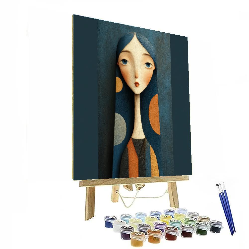 Amedeo Modigliani Inspired Long-Necked Portrait painting number kit