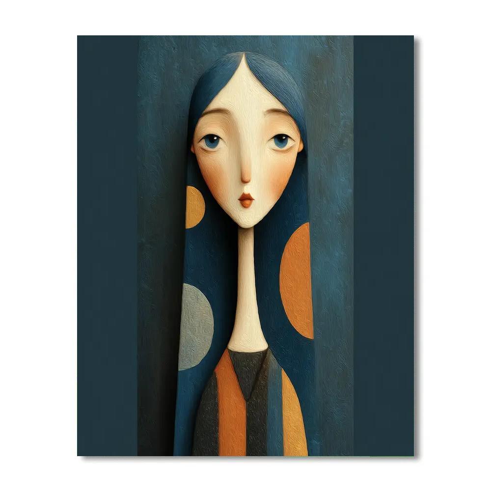 Amedeo Modigliani Inspired Long-Necked Portrait painting number kit