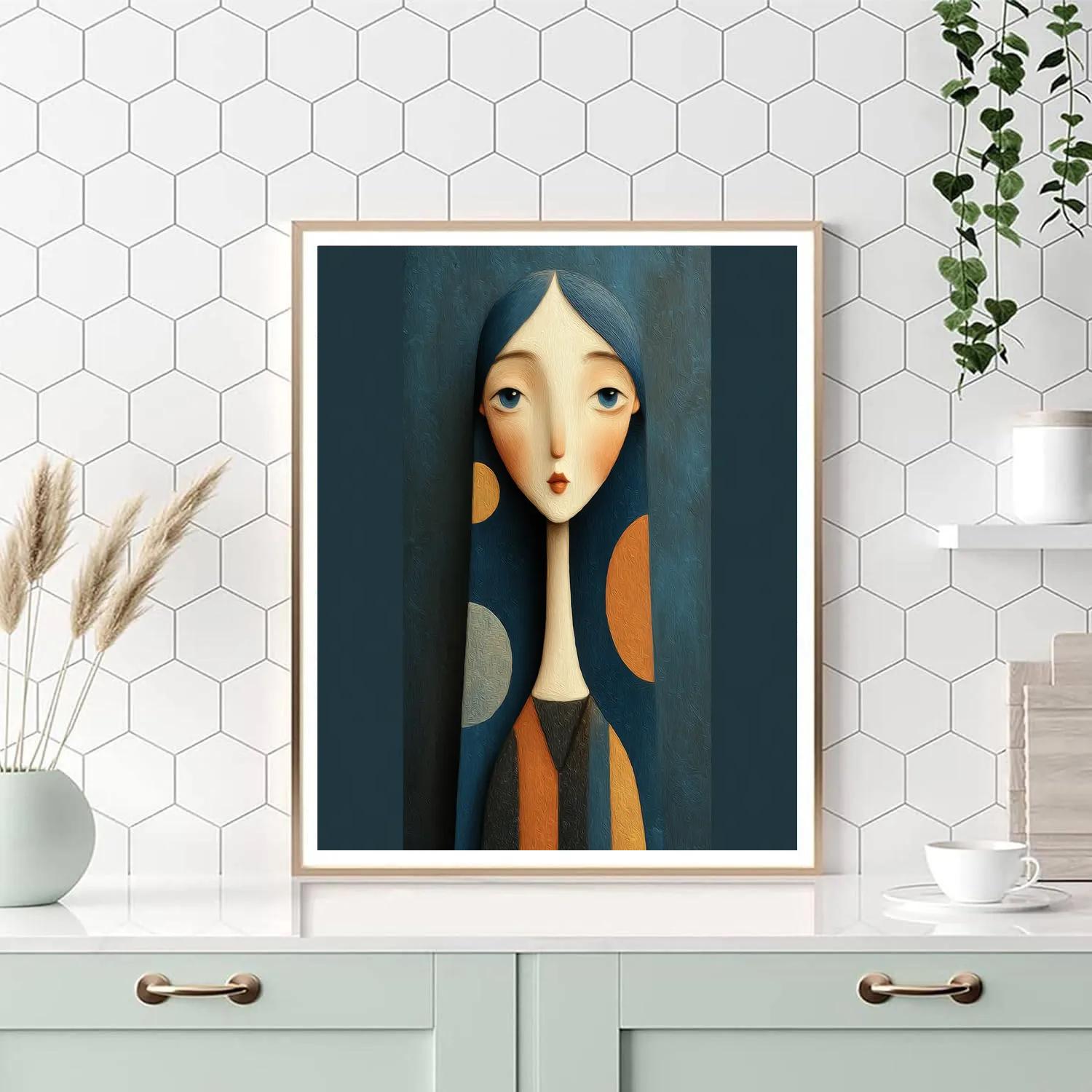 Amedeo Modigliani Inspired Long-Necked Portrait painting number kit