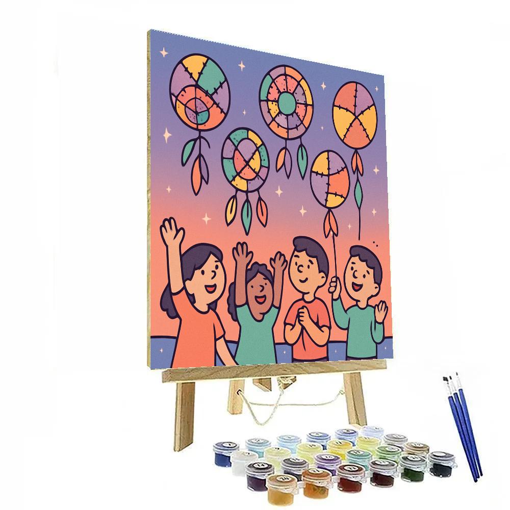 Dreamcatcher Balloon Festival painting number kit